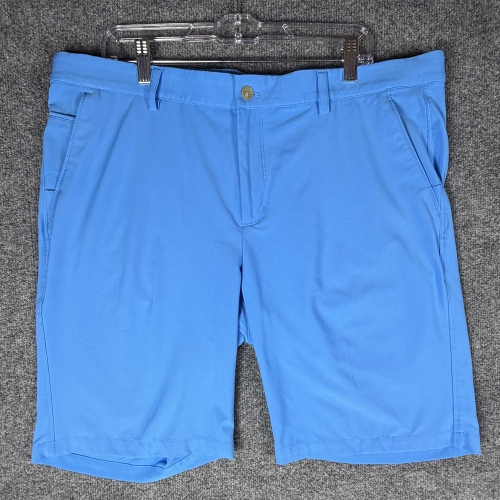 Greg Norman ML75 Microlux PlayDry Blue Golf Shorts Size 38in Waist (See Pics)